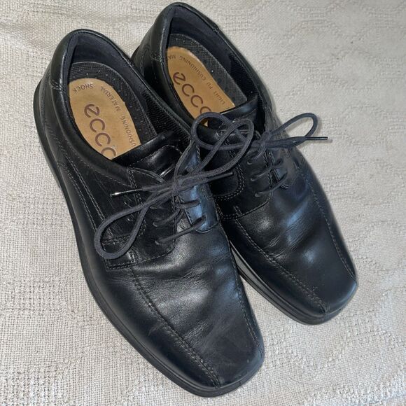 Ecco Men’s Casual Shoes Size 42 U.S. 9 M Black Leather Going Out Party Comfort main image 6